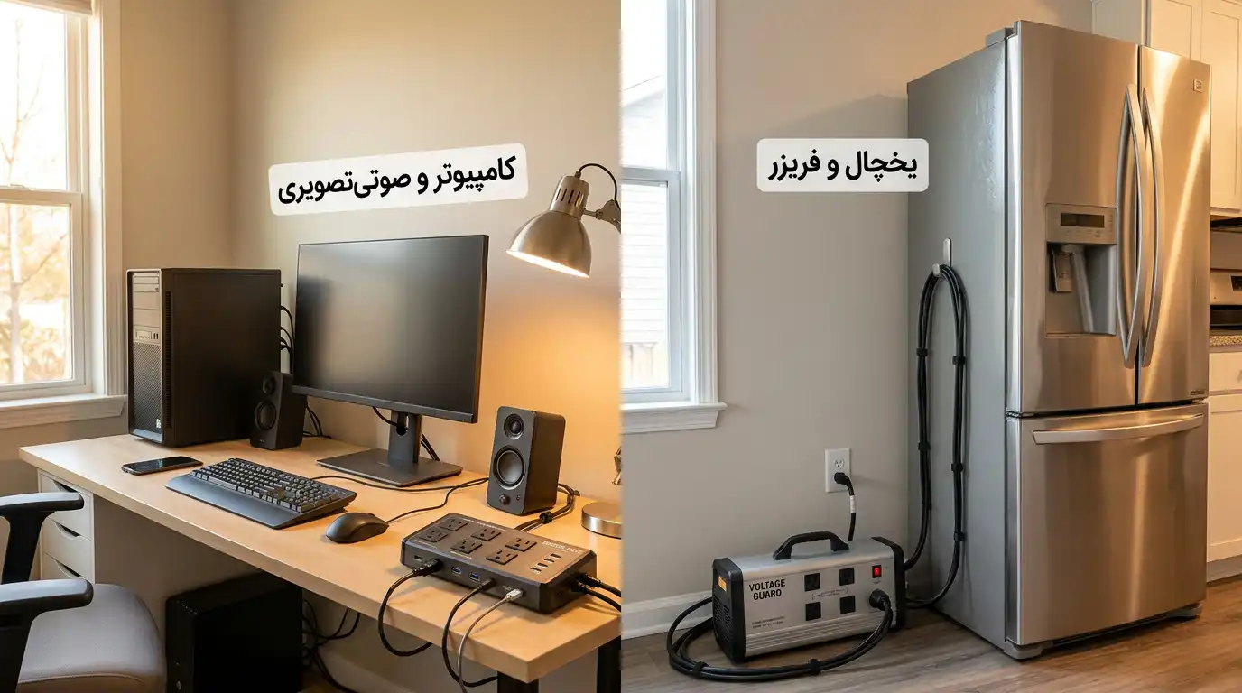 انتخاب محافظ یخچال و فریزر افران و محافظ کامپیوتر متناسب با نوع دستگاه.
